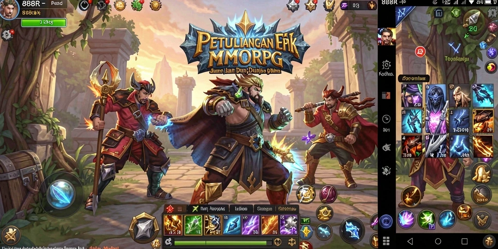 Screenshot gameplay 888R menampilkan aksi seru dalam dunia MMORPG.
