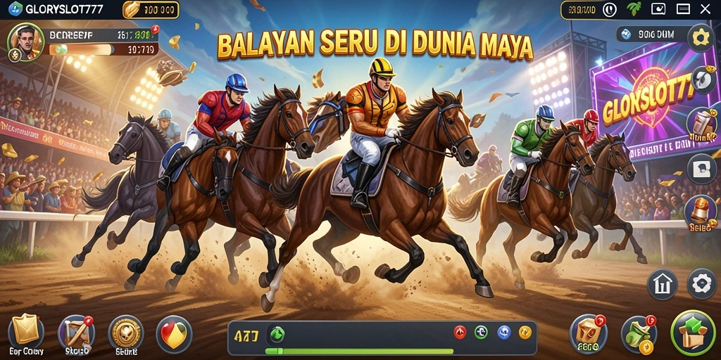 Gameplay seru GLORYSLOT777 dengan fitur balapan mendebarkan.
