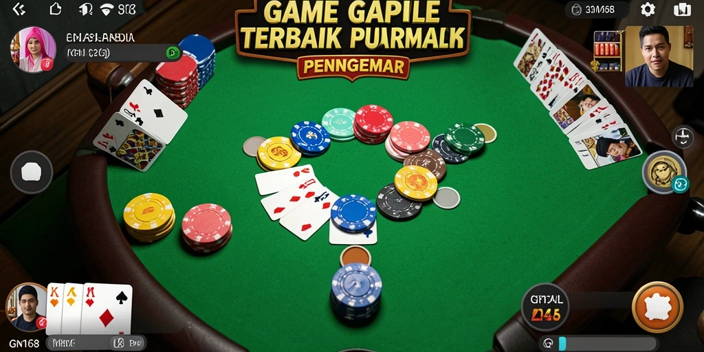 Tampilan gameplay Gaple yang menarik dan seru di GN168.