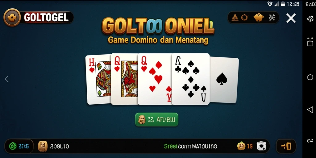 Screenshot GOLTOGEL menampilkan gameplay menarik game Domino.