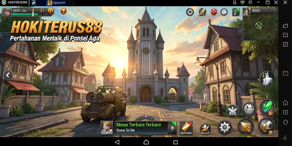 Tampilan gameplay menara pertahanan yang mendebarkan di HOKITERUS88.
