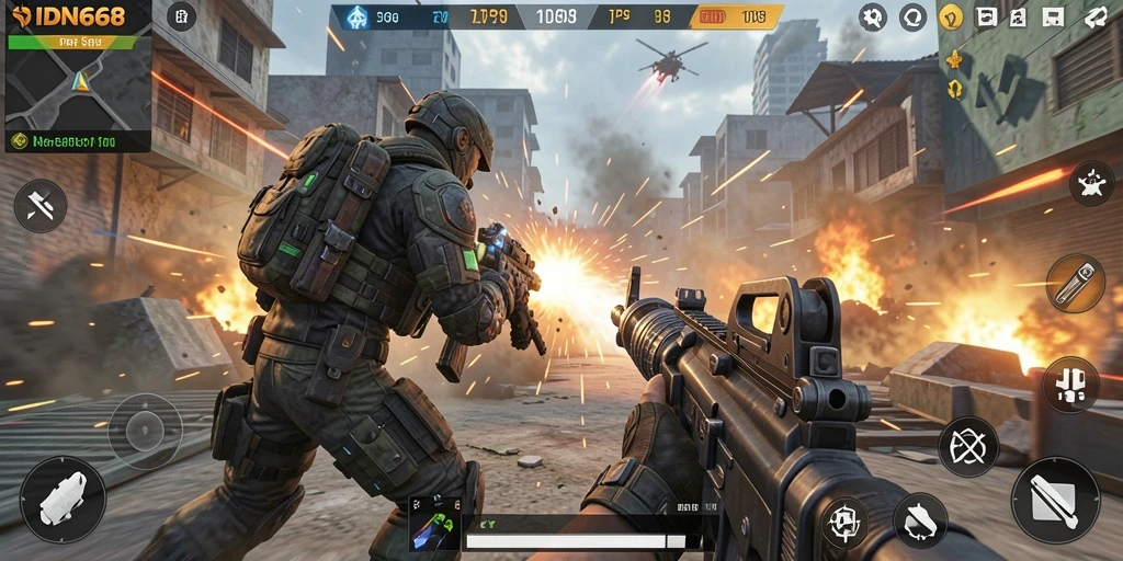 Gameplay seru dalam IDN668 dengan aksi dinamis.