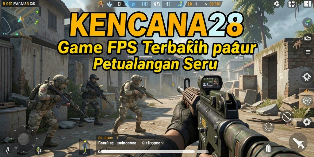 Tampilan gameplay KENCANA28 dengan aksi tembak-menembak yang intens.
