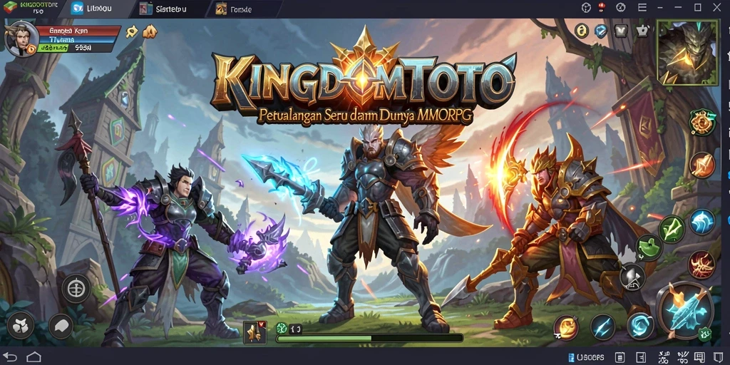 Screenshot gameplay KINGDOMTOTO yang menampilkan petualangan seru di dunia MMORPG.