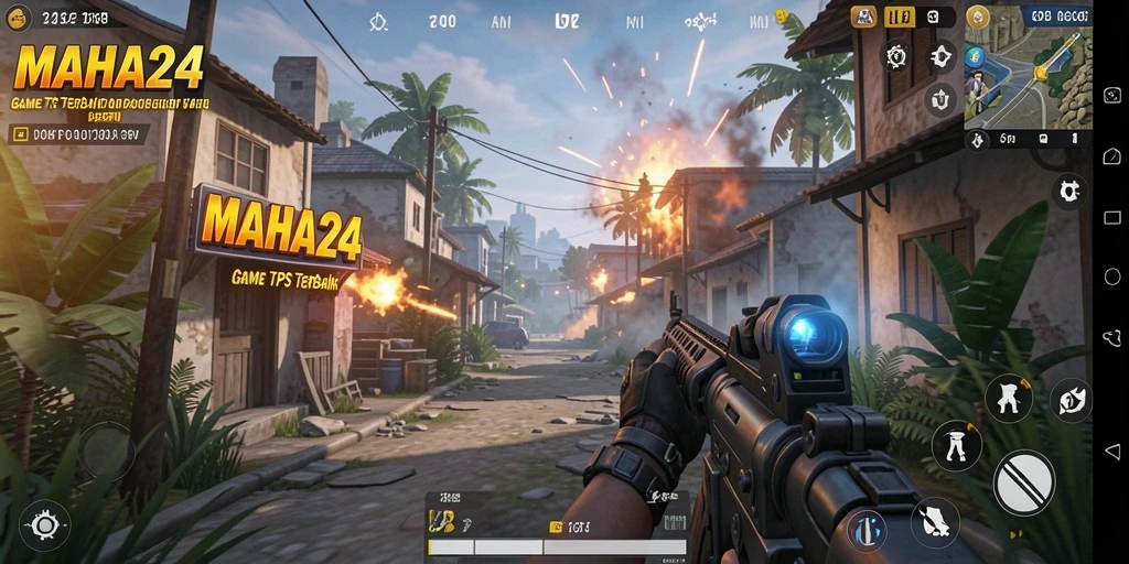 Gameplay seru di MAHA24 dengan aksi tembak-menembak intens.