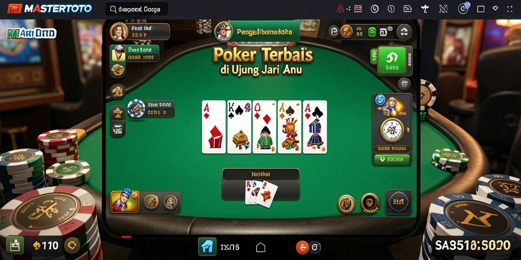 Tampilan antarmuka MASTERTOTO yang menarik saat bermain poker.