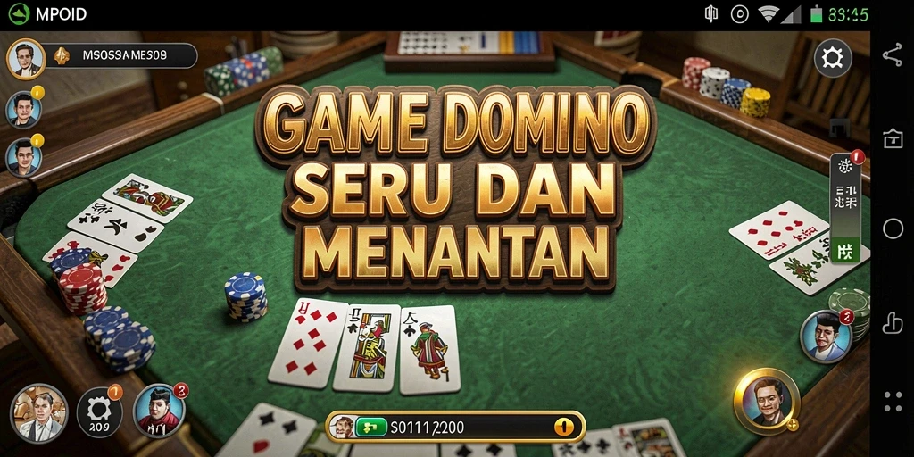 Screenshot MPOID menampilkan serunya permainan Domino yang menyenangkan.