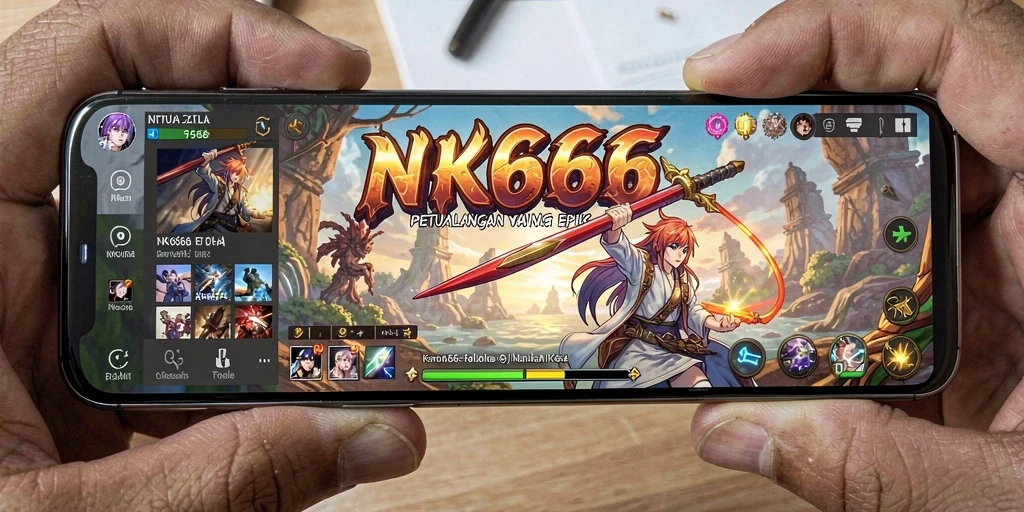 Tampilan gameplay NK666 yang penuh aksi dan karakter Anime.