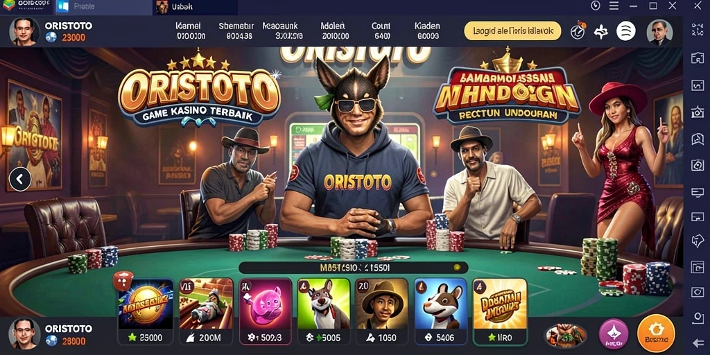 Screenshot utama ORISTOTO menunjukkan gameplay seru dan mengasyikkan.