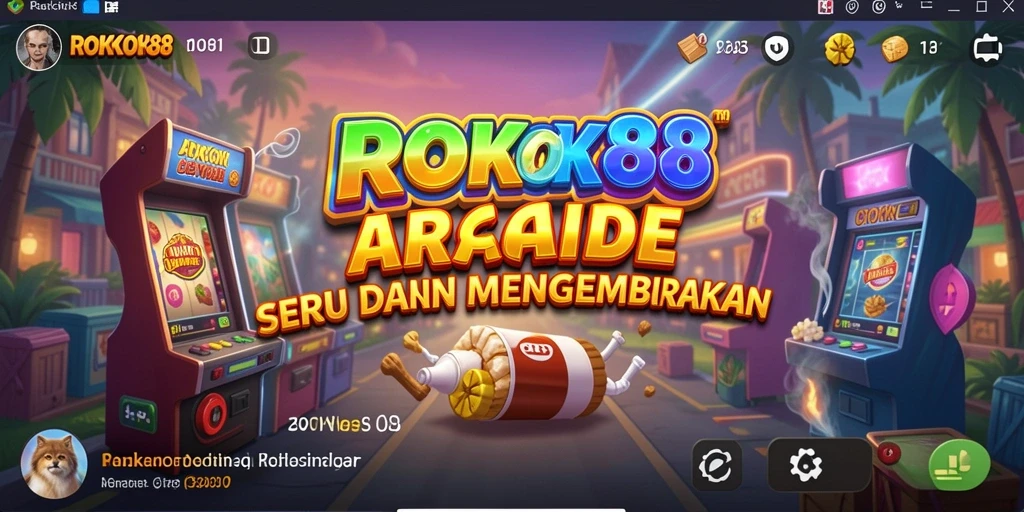 Screenshot gameplay ROKOK88 menunjukkan aksi seru dalam permainan Arcade.