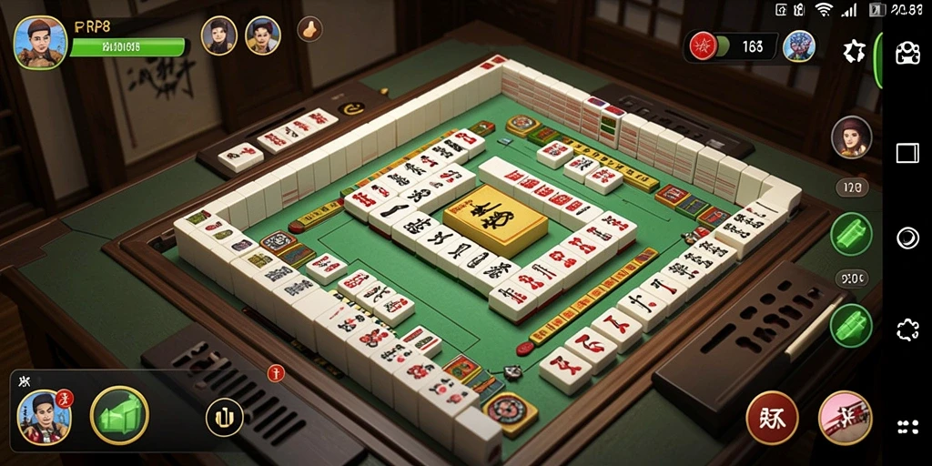 Tangkapan layar gameplay RP8 menampilkan momen mencocokkan ubin Mahjong yang seru.
