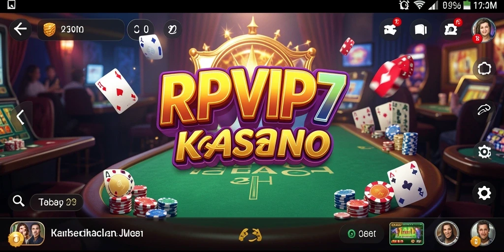 Tangkapan layar RPVIP7 menampilkan suasana permainan Kasino yang mendalam.