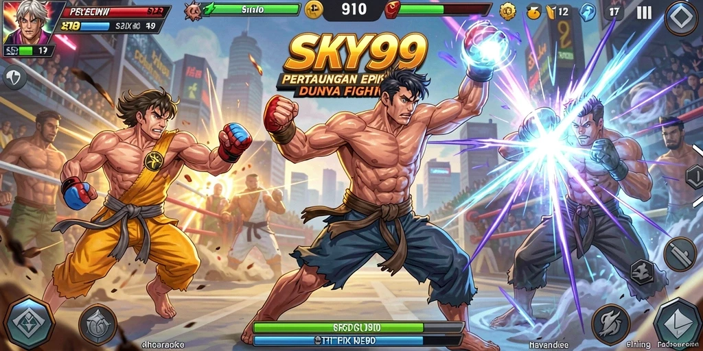 Gameplay mendebarkan dalam <strong>SKY99</strong> dengan pertarungan yang epik.
