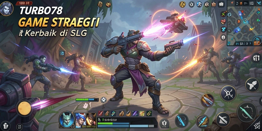 Tampilan gameplay <strong>TURBO78</strong> yang menampilkan pertempuran strategi seru.