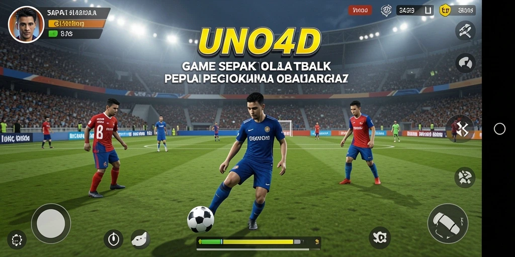 Tampilan gameplay menarik dari <strong>UNO4D</strong> saat pertandingan sepak bola.