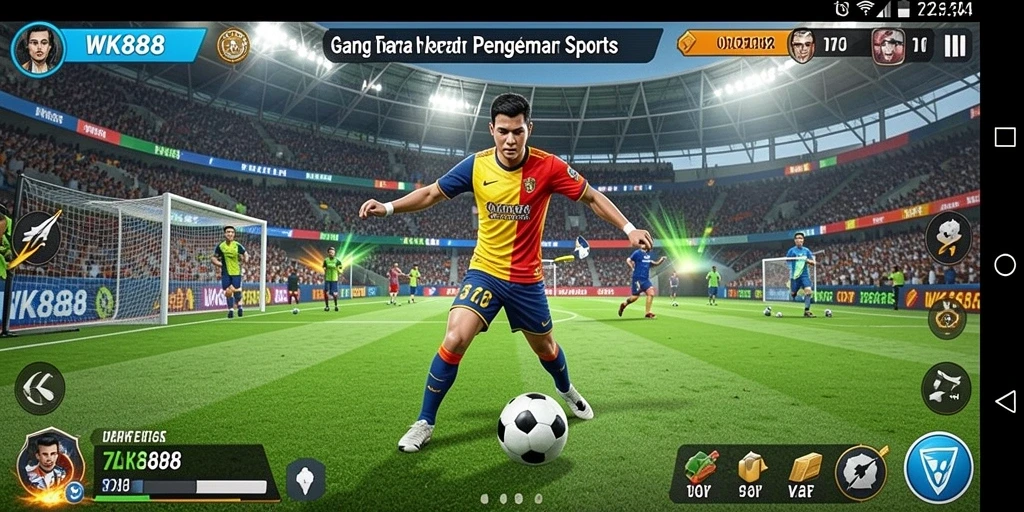 Tangkapan layar utama WK888 menampilkan gameplay olahraganya yang menarik.